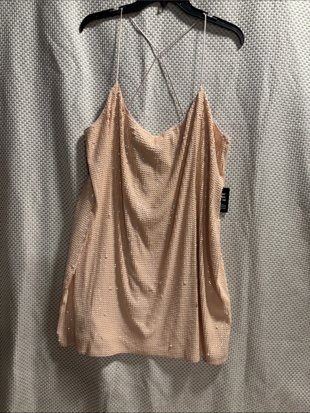 Express Sequin Mini Dress  in Blush Pink